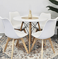 Comedor Redondo Eames 80cm + 4 Sillas Eames Acolchadas  - Miniatura 1