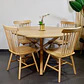 Set Comedor Mesa Ohmioh Redonda + 4 Sillas Windsor Madera - Miniatura 3