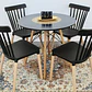 Comedor Redondo Eames de 80cm + 4 Sillas Windsor  - Miniatura 3
