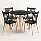 Comedor Redondo Eames de 80cm + 4 Sillas Windsor  - Miniatura 2