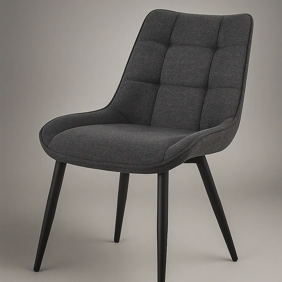 Silla Milano Lino Base Negro 3