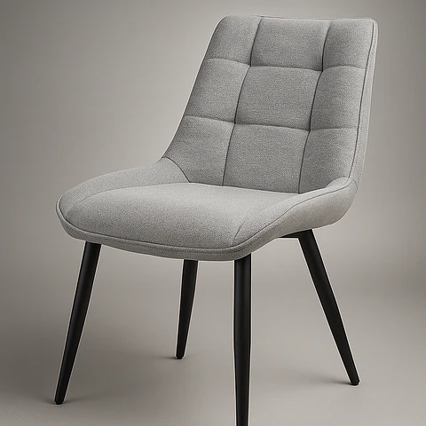 Silla Milano Lino Base Negro