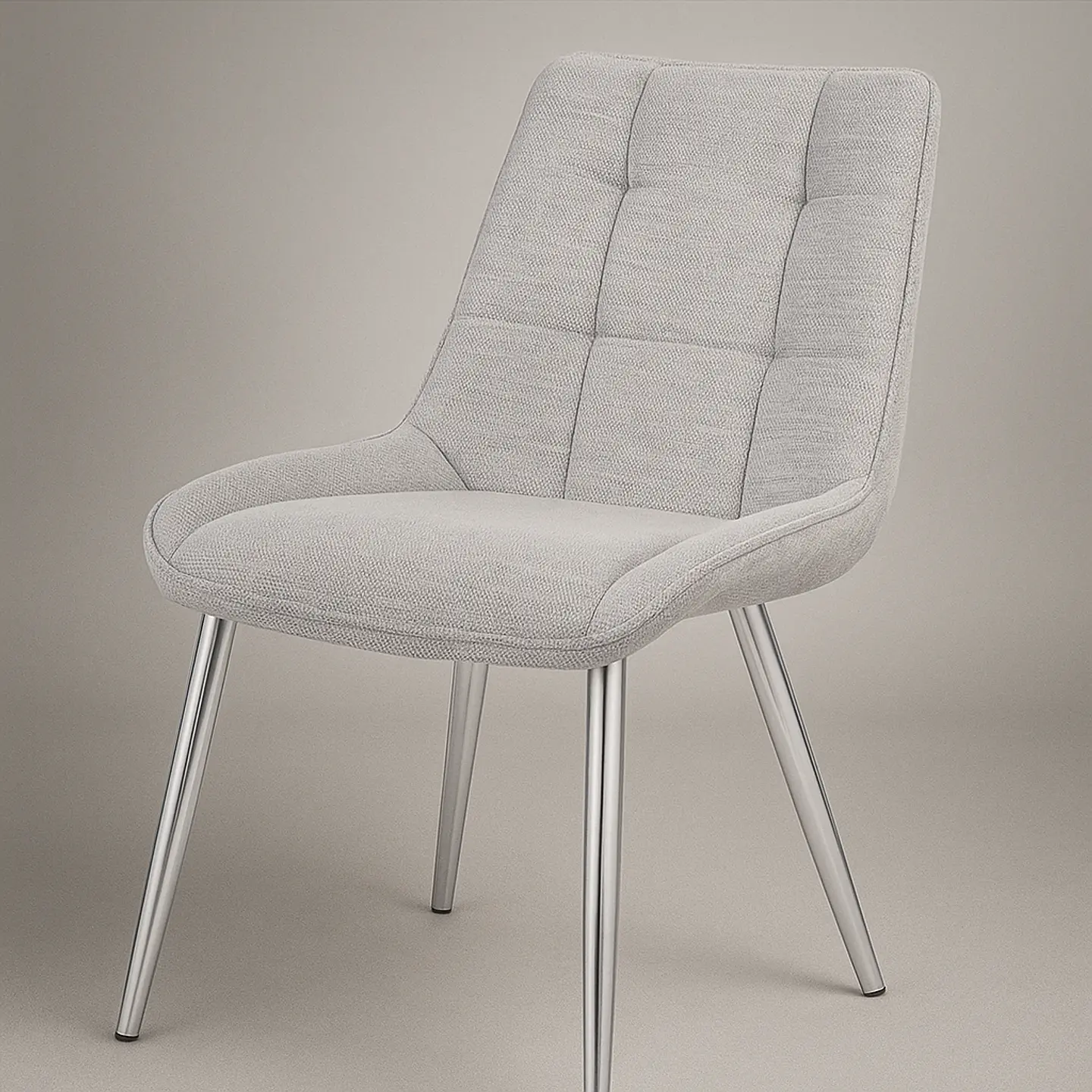 Silla Milano Lino Base Plata 1