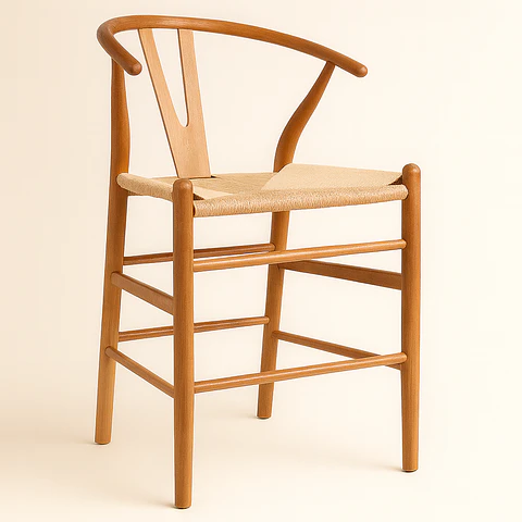 Taburete Wishbone de Madera 66cm