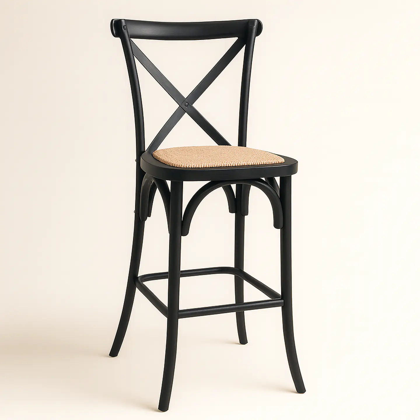 Taburete Crossback de Madera 66cm 2