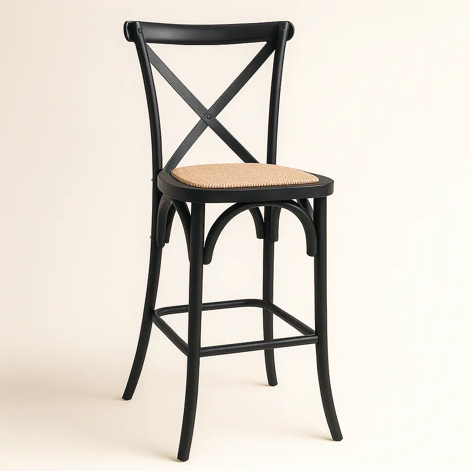 Taburete Crossback de Madera 66cm 2