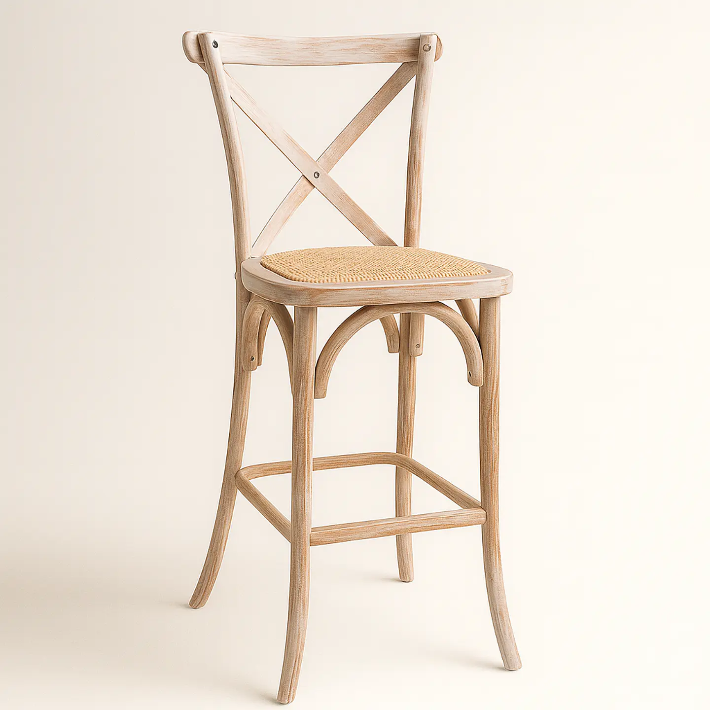 Taburete Crossback de Madera 66cm 5