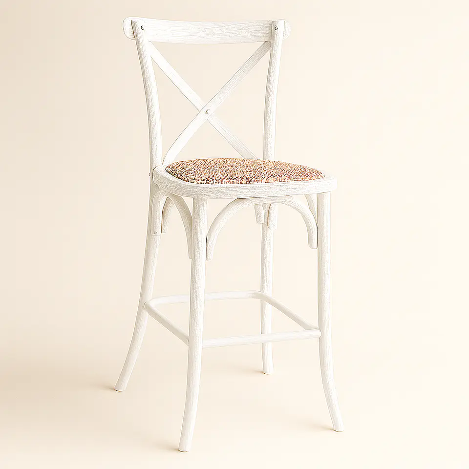 Taburete Crossback de Madera 66cm 4