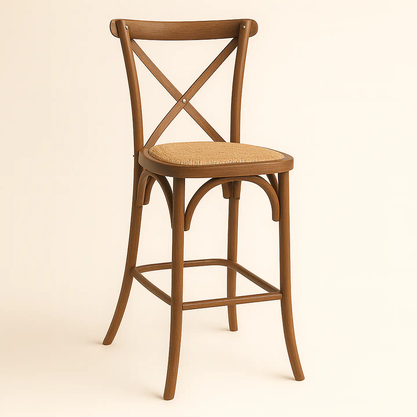 Taburete Crossback de Madera 66cm 3