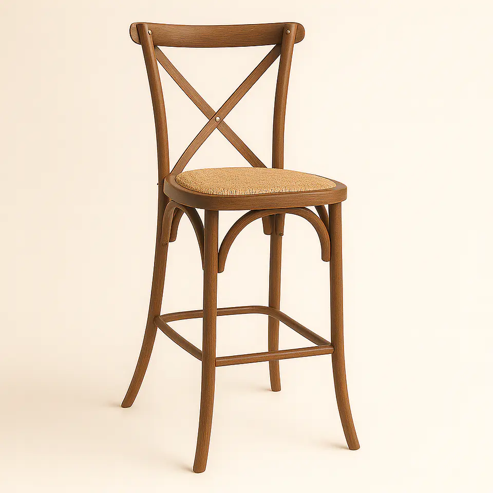 Taburete Crossback de Madera 66cm 3