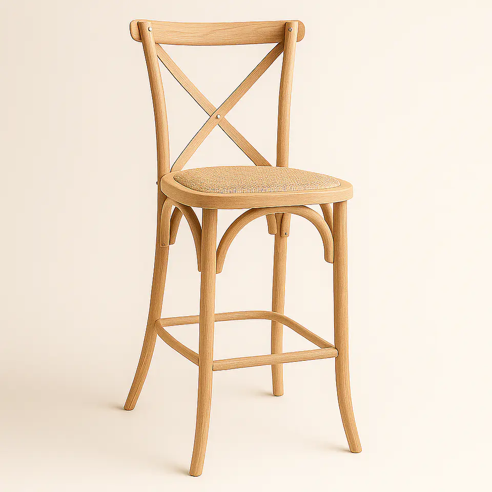 Taburete Crossback de Madera 66cm 1