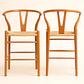 Pack de 2 Taburetes Wishbone de Madera 66cm - Miniatura 1