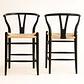 Pack de 2 Taburetes Wishbone de Madera 66cm - Miniatura 2
