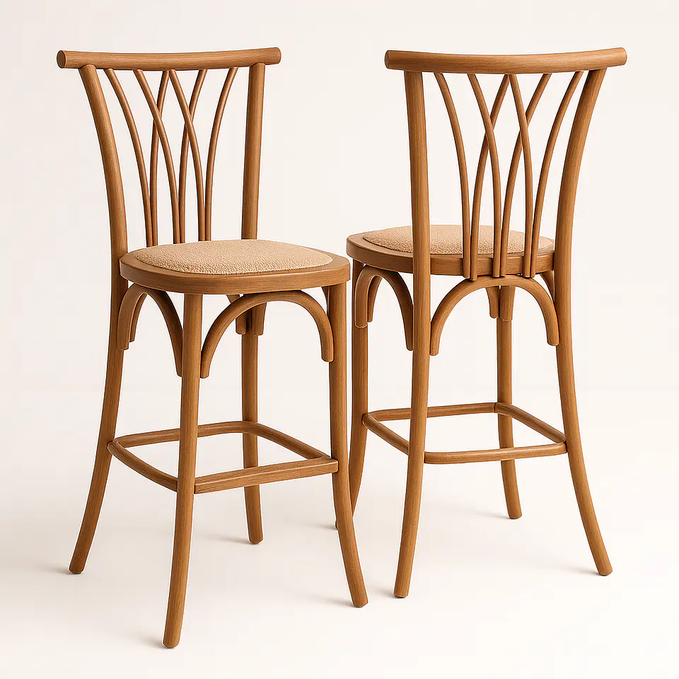Pack de 2 Taburetes Crosswood de Madera 66cm 1