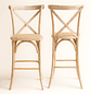 Pack de 2 Taburetes Crossback de Madera 66cm - Miniatura 5