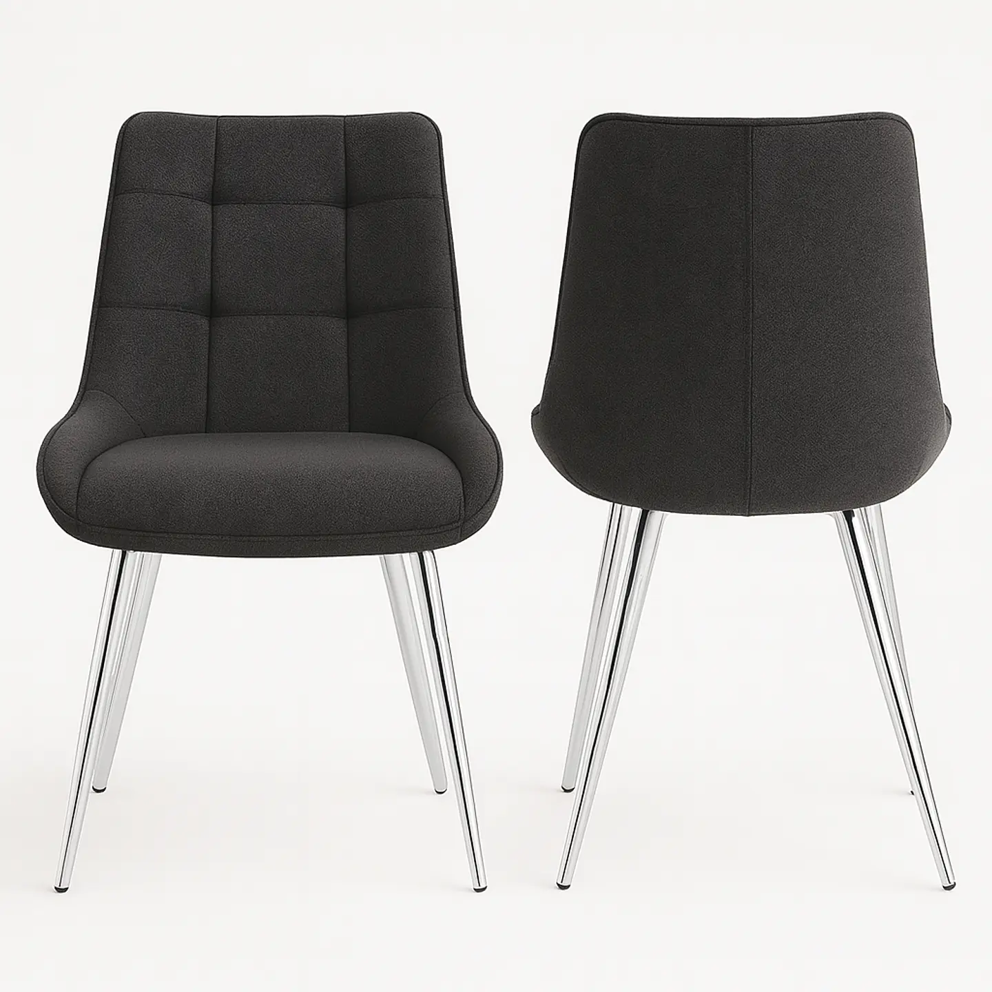 Pack de 2 Sillas Milano Lino Base Plata 2