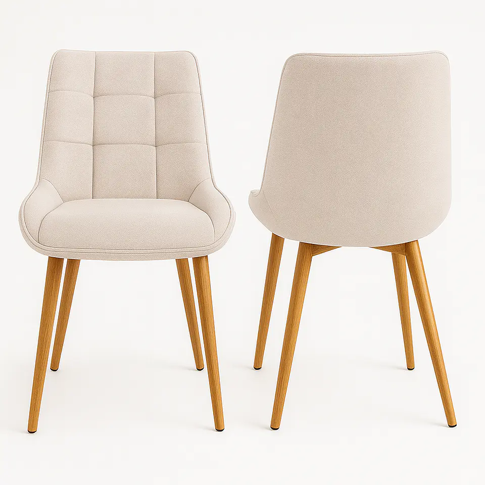 Pack de 2 Sillas Milano Lino Oak 1