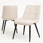 Pack de 2 Sillas Milano Lino Base Negro - Miniatura 1