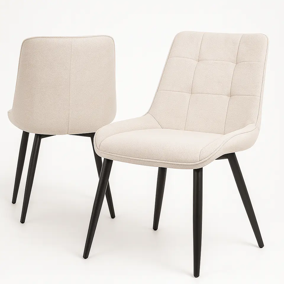 Pack de 2 Sillas Milano Lino Base Negro 1