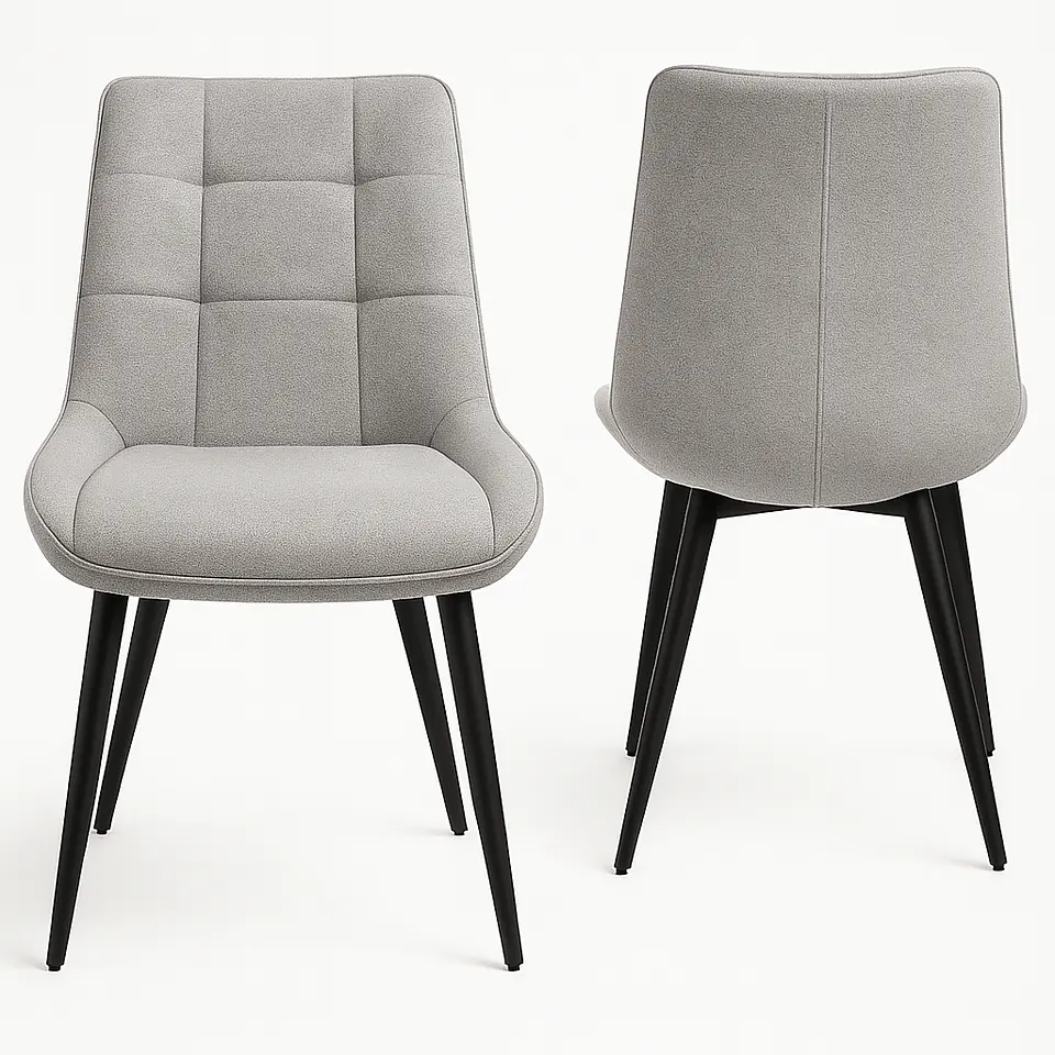Pack de 2 Sillas Milano Lino Base Negro 3
