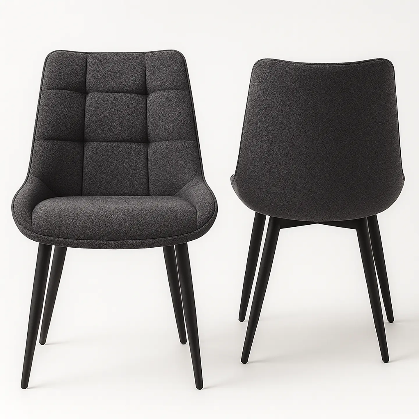 Pack de 2 Sillas Milano Lino Base Negro 2