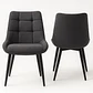 Pack de 2 Sillas Milano Lino Base Negro - Miniatura 2