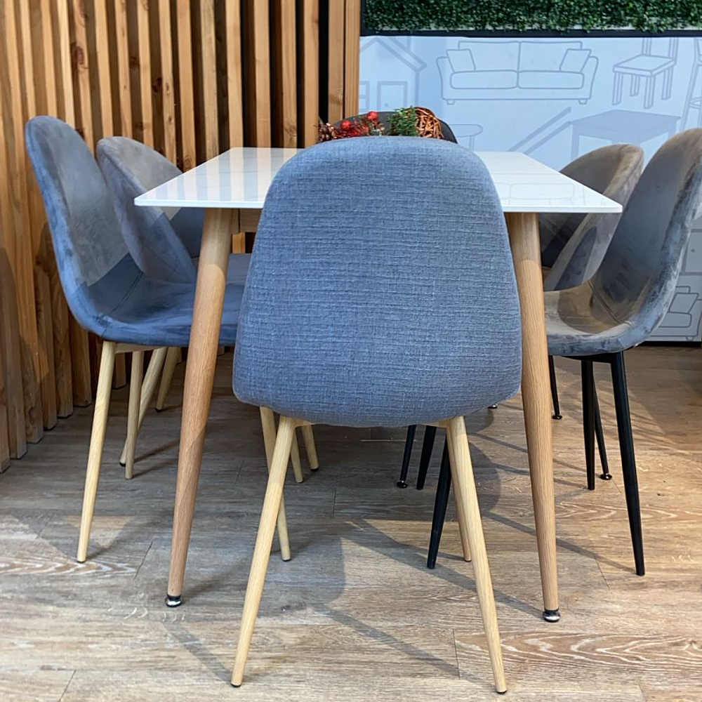 Silla Eames light lino gris 7