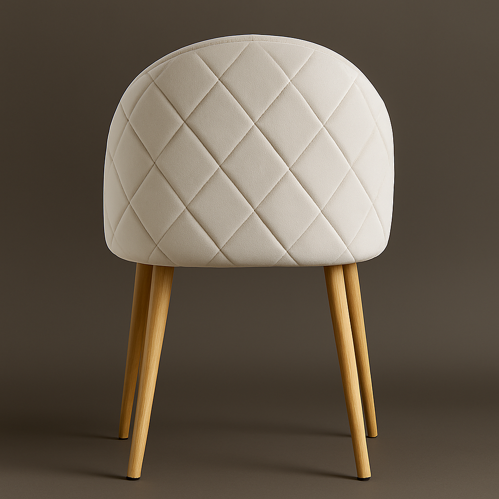 Set Comedor Mesa Rectangular de Cuarzo + Sillas Berna Velvet Oak 11