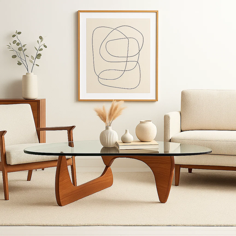 Mesa de Centro Noguchi de Vidrio  4