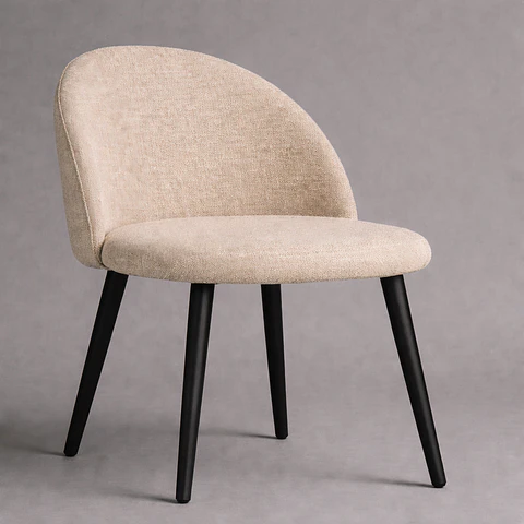 Silla Berna Lino Base Negro