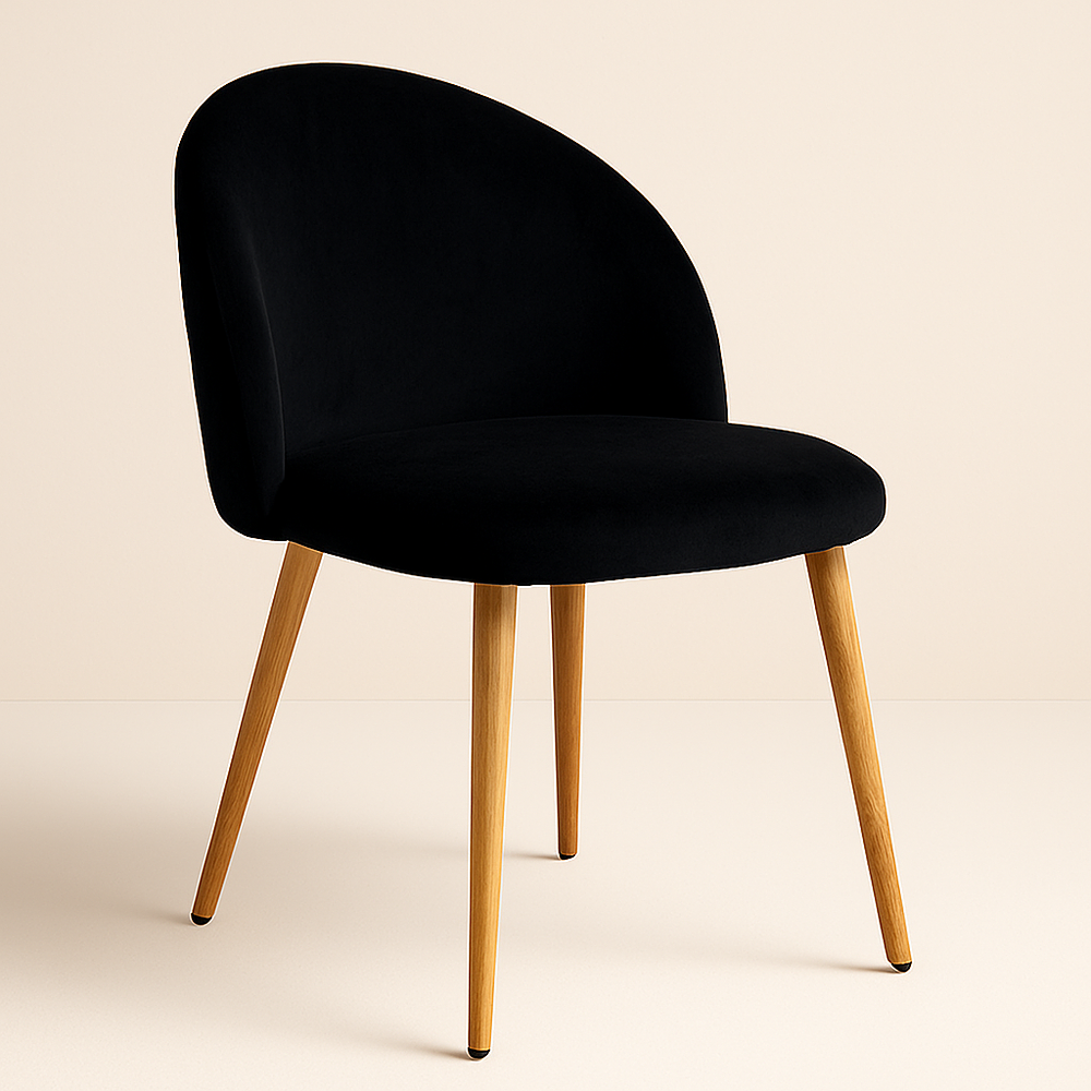 Set Comedor Mesa Rectangular de Cuarzo + Sillas Berna Velvet Oak 12