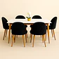 Set Comedor Mesa Rectangular de Cuarzo + Sillas Berna Velvet Oak - Miniatura 3