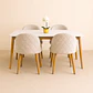 Set Comedor Mesa Rectangular de Cuarzo + Sillas Berna Lino Oak - Miniatura 1