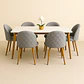 Set Comedor Mesa Rectangular de Cuarzo + Sillas Berna Lino Oak - Miniatura 3