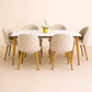Set Comedor Mesa Rectangular de Cuarzo + Sillas Berna Lino Oak - Miniatura 4