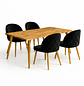 Set Comedor Mesa Rusti Rectangular PW + Sillas Berna Oak Velvet - Miniatura 4