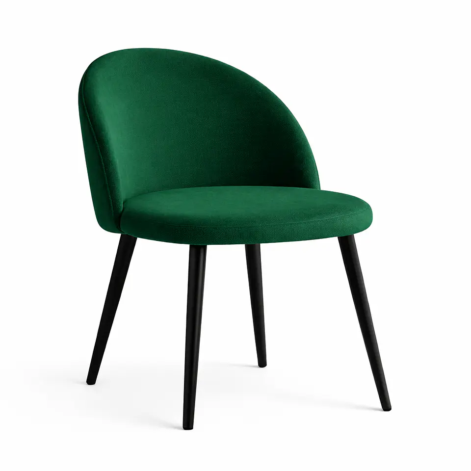 Silla Berna Velvet Base Negro  4