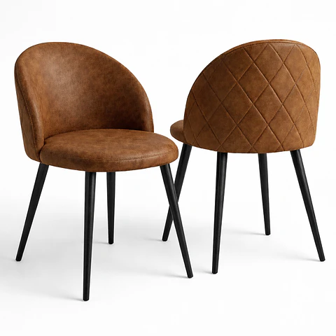 Pack de 2 Sillas Berna Ecocuero Café PN
