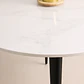 Mesa de Cuarzo Redonda Calacatta Soft Base Negro (100cm, 120cm) - Miniatura 2