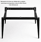 Mesa de Cuarzo Rectangular Calacatta Soft Base Negro (140x80cm, 160x90cm, 180x100cm) - Miniatura 3