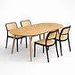 Comedor Wood Extensible + 4 Sillas Aia - Miniatura 1