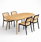 Comedor Wood Extensible + 4 Sillas Aia - Miniatura 1