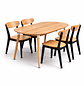 Comedor Extensible 100, 140, 180cm + 4 Sillas Soma - Miniatura 2