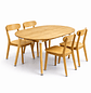 Comedor Extensible 100, 140, 180cm + 4 Sillas Soma - Miniatura 1