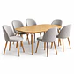 Mesa Extensible + Sillas Berna Velvet Oak - Miniatura 6
