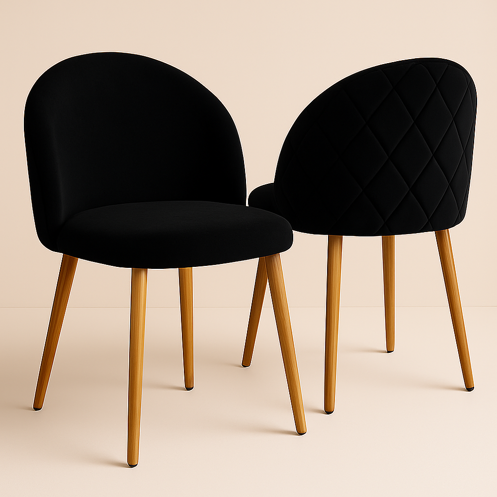 Mesa Extensible + Sillas Berna Velvet Oak 11