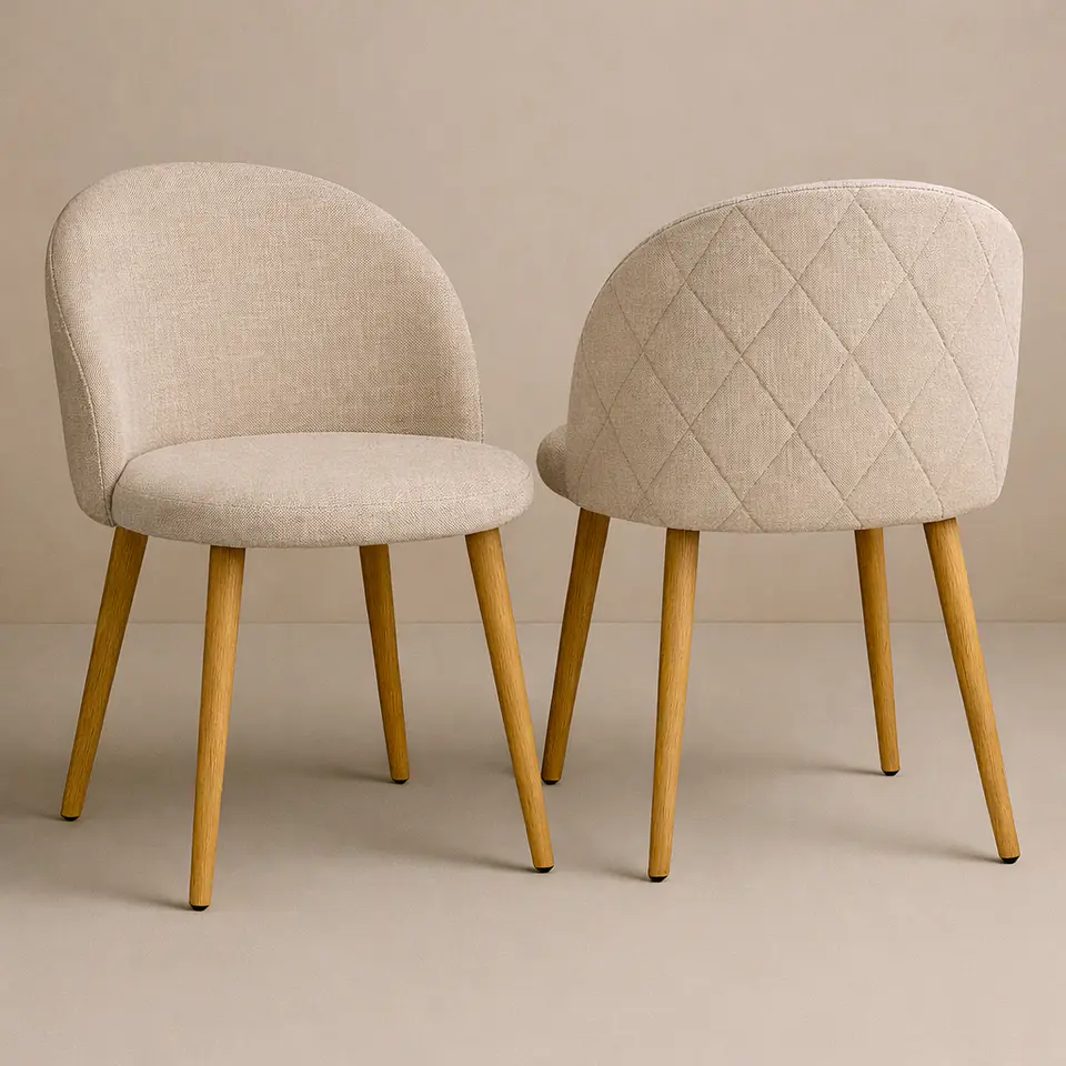 Mesa Extensible + Sillas Berna Lino Oak 5