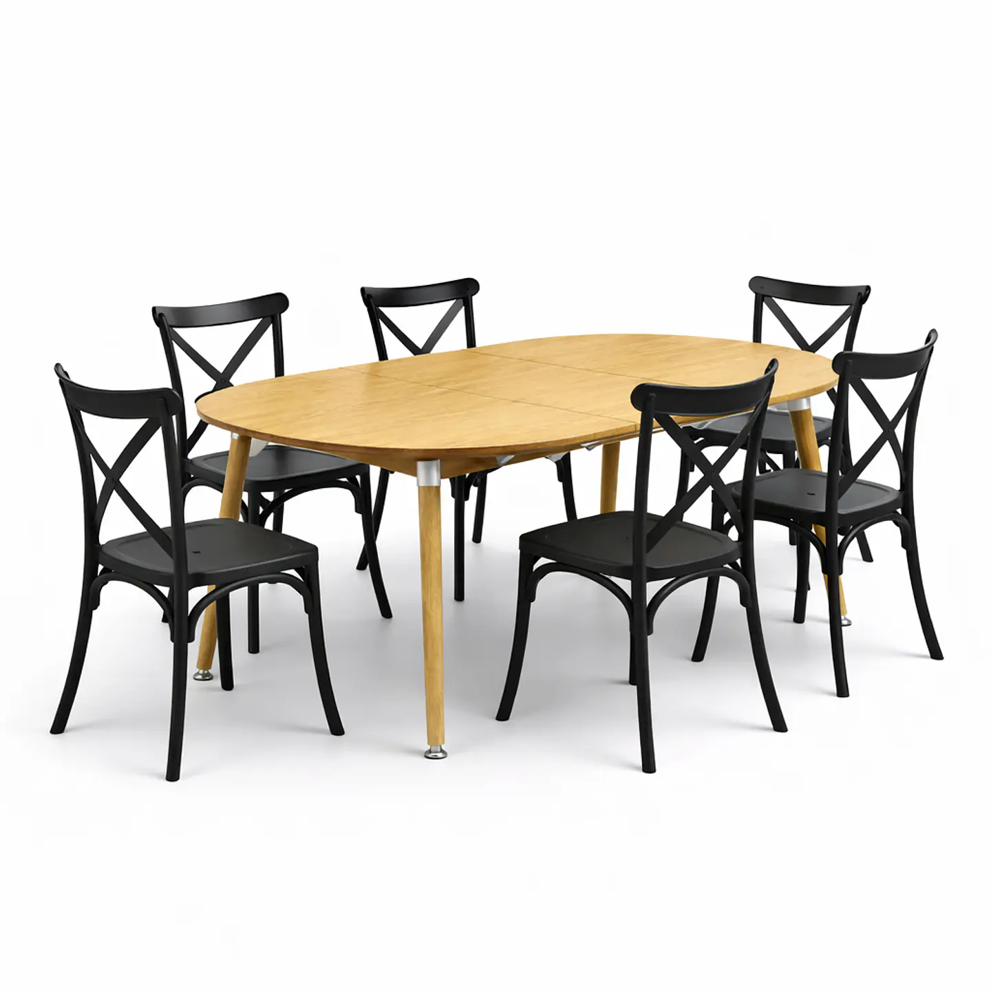 Mesa Extensible + Sillas Crossback Basic 1