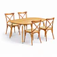 Mesa Extensible + Sillas Crossback de Madera - Miniatura 1