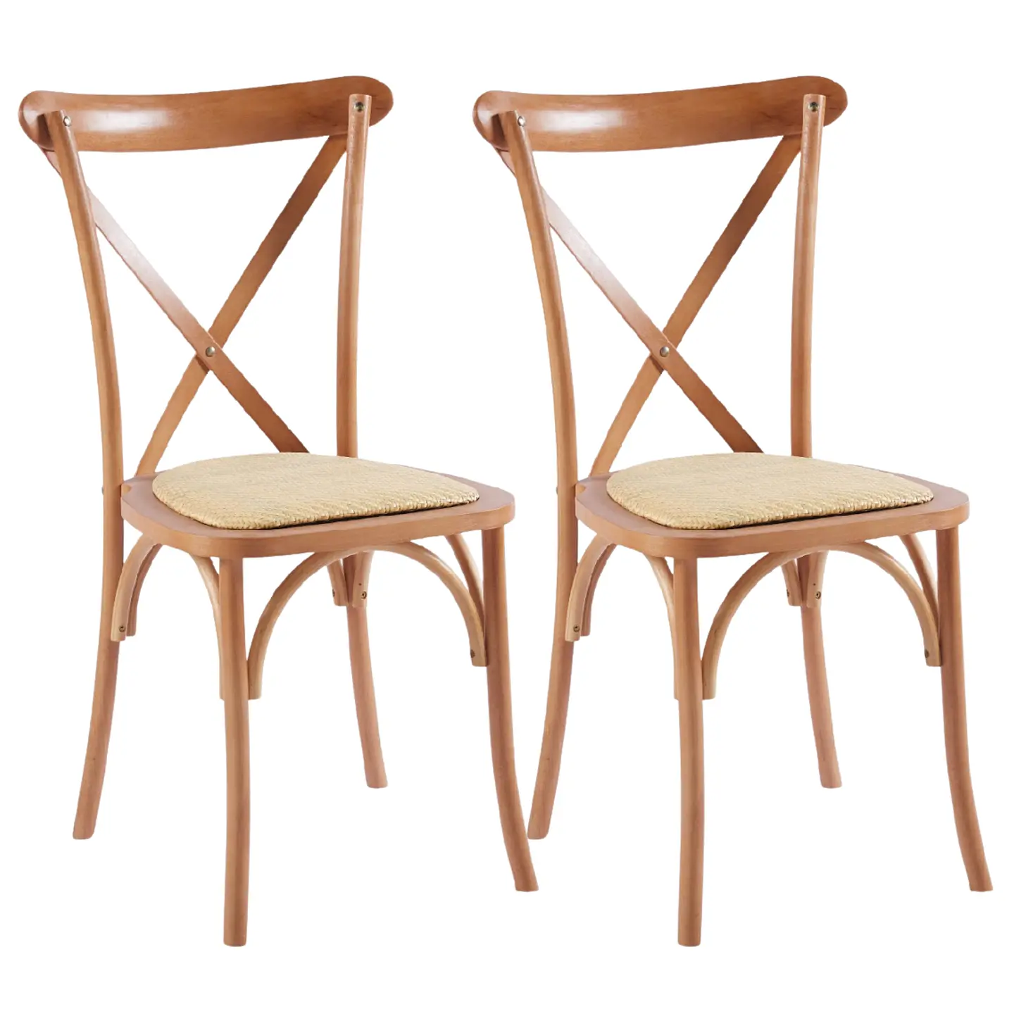 Mesa Extensible + Sillas Crossback de Madera 3